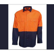 T/C Reflective Shirt with Long Sleeve with Orange and Navy